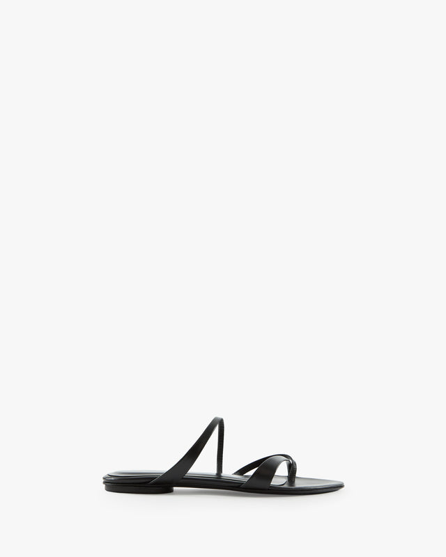 Heath Sandal in Black Leather