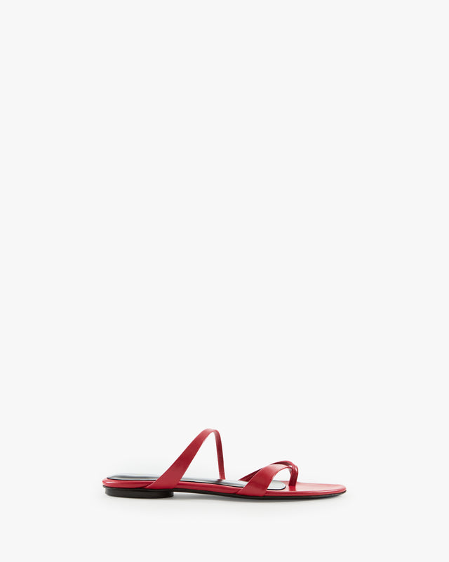 Heath Sandal in Red Leather